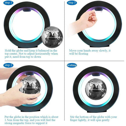 Lampka glob mapa magnetyczna